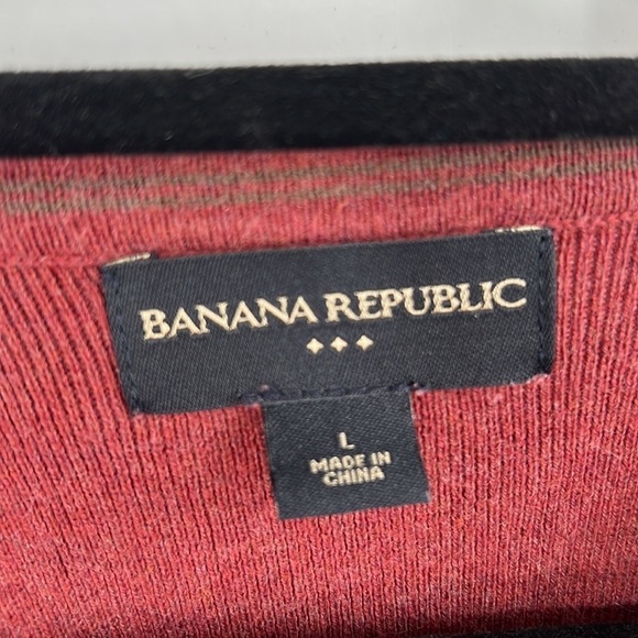 Banana Republic red 100% cotton long sleeve top size large womens - Picture 2 of 4